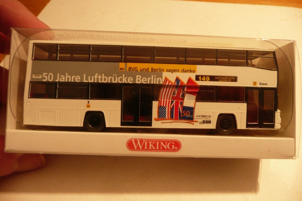 HO spoor Wiking Wiking Duppeldekker bus MAN 50 jaar Berlijn, Hobby en Vrije tijd, Modelauto's | 1:87, Ophalen of Verzenden, Nieuw