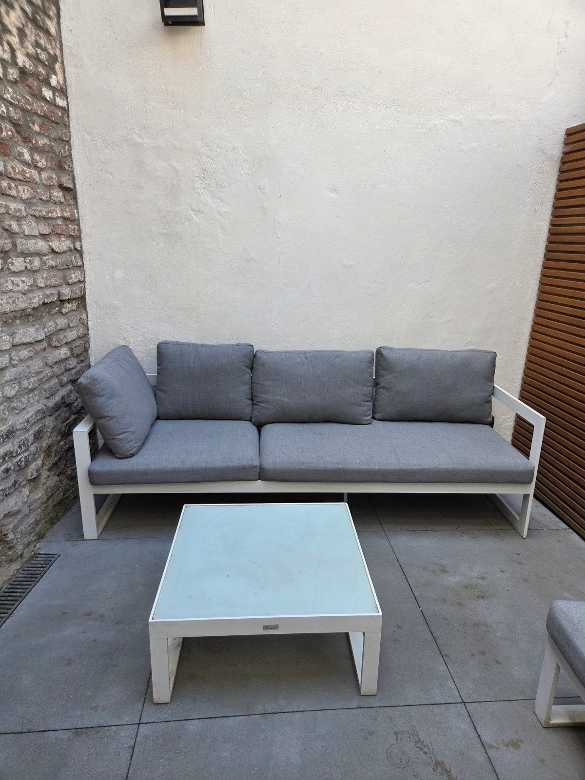 Moderne aluminium loungeset met verstelbare rugleuning vinci, Ophalen, 5 zitplaatsen, Aluminium, Loungeset