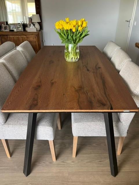 Tafel XOOON, Huis en Inrichting, Tafels | Eettafels, Ophalen, Eikenhout, 50 tot 100 cm, Zo goed als nieuw