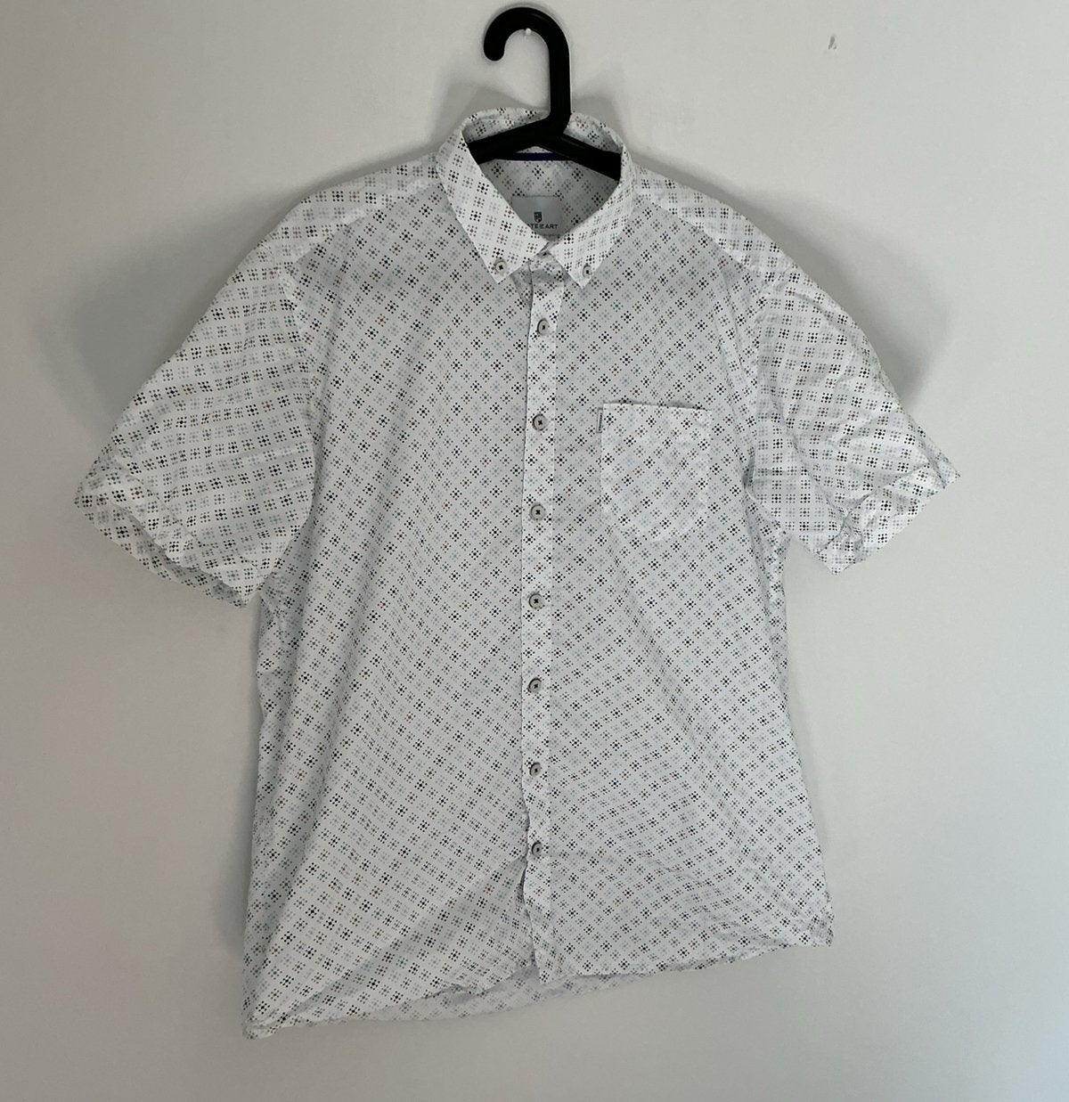Overhemd xl korte mouwen, state of art, Ophalen of Verzenden, Zo goed als nieuw, Wit, Halswijdte 43/44 (XL)