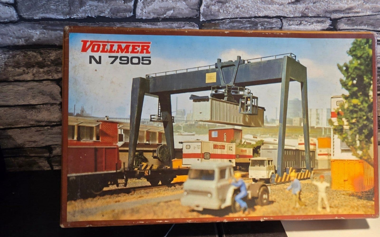 vollmer bouwpakket containerkraan N spoor trein 1:160, Overige merken, Gelijkstroom of Wisselstroom, Brug, Tunnel of Gebouw, Nieuw