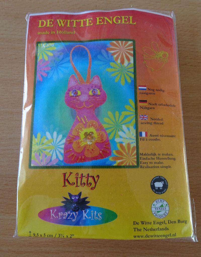 Viltpakketje Krazy Kits Kitty de Poes – De Witte Engel, Ophalen of Verzenden, Nieuw, Boek of Patroon, Wolvilt