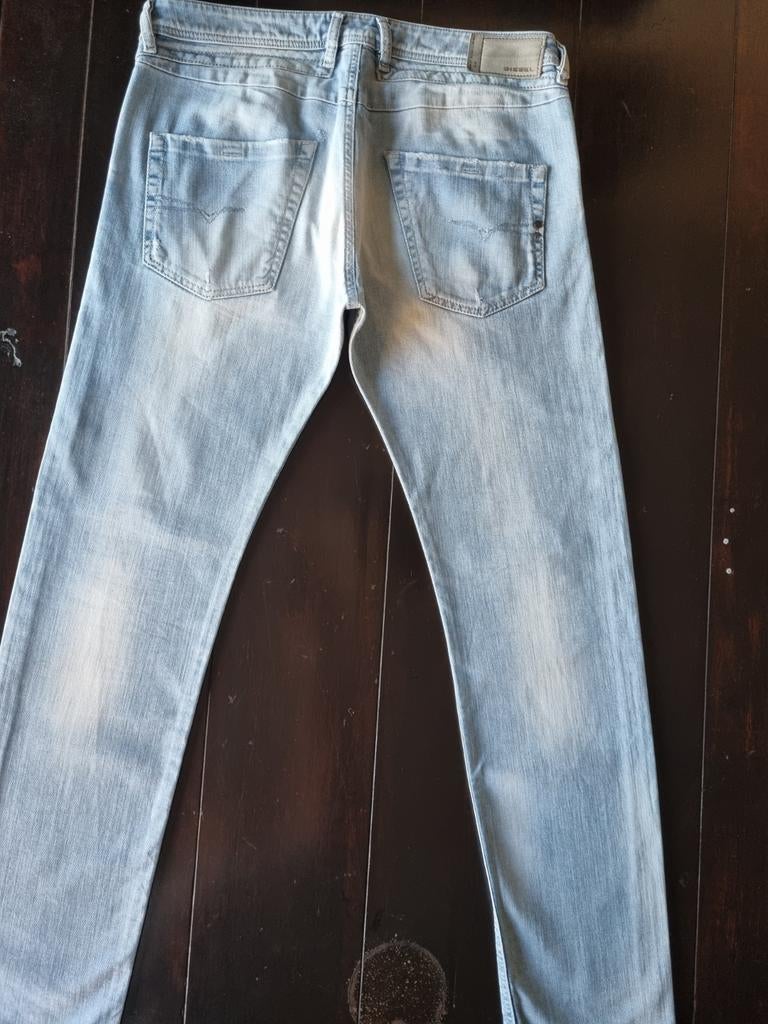 ZGAN CLASSIC DIESEL BELTHER SLIM TAPERED STRETCH JEANS 33/34, Diesel, Blauw, Ophalen of Verzenden, Zo goed als nieuw