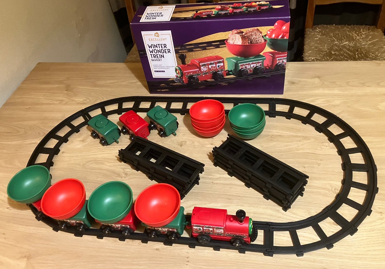 AH winter wonder trein basis set en verleng set 2025, Diversen, Ophalen of Verzenden, Zo goed als nieuw