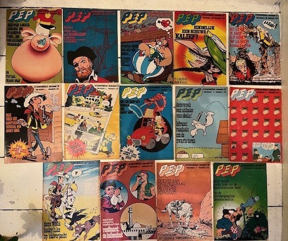 Pep 1975, 13 t/m 38, behalve 37, Europa, Ophalen of Verzenden, Gelezen, Eén comic