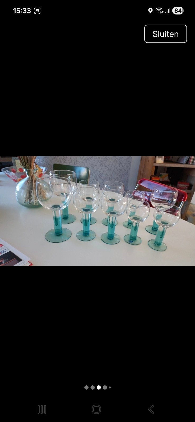 Zeldzame set Vintage Iittala Mondo glazen – Kerttu Nurminen, Ophalen of Verzenden, Zo goed als nieuw, Overige typen