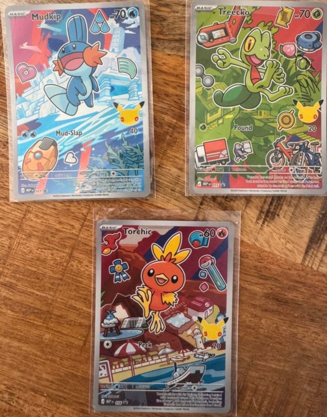 Pokémon Celebrations Mudkip, Treecko, Torchic kaarten, Ophalen of Verzenden, Nieuw, Meerdere kaarten