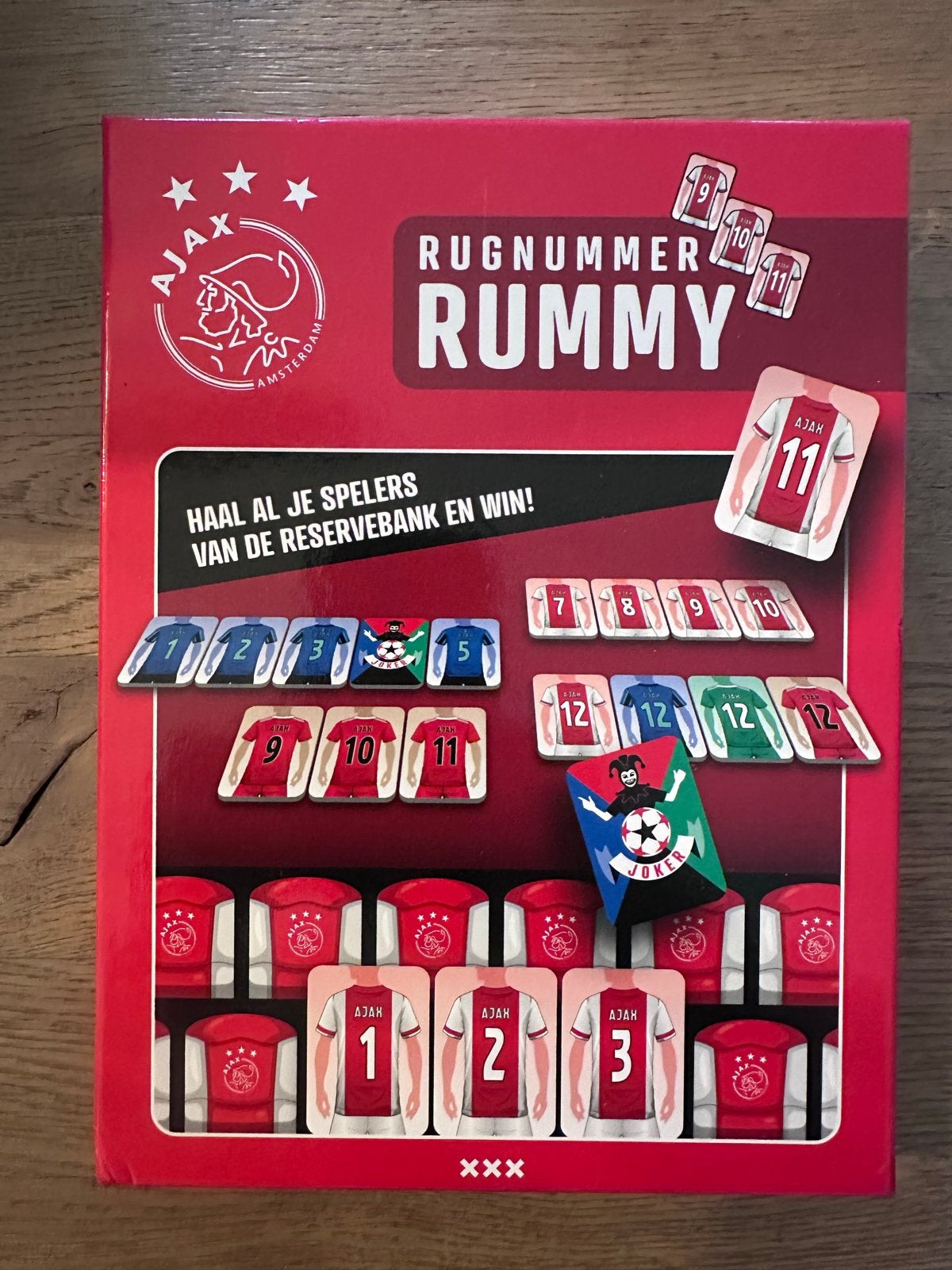 Ajax Rugnummer Rummy Kaartspel, Een of twee spelers, Ophalen of Verzenden, Nieuw