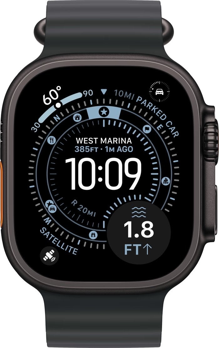Apple Watch Ultra 3 Cellular 49mm Zwart Ocean Band Nieuw!, Apple, Apple, Zwart, IOS