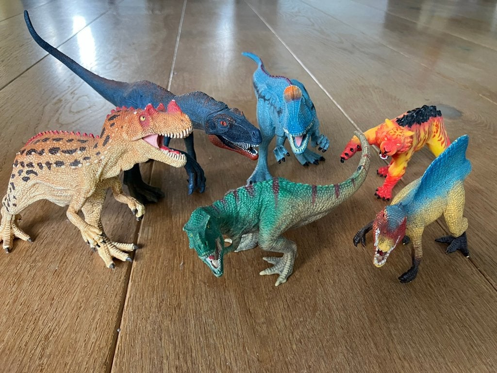 Schleich dinosaurus set, Ophalen of Verzenden, Zo goed als nieuw