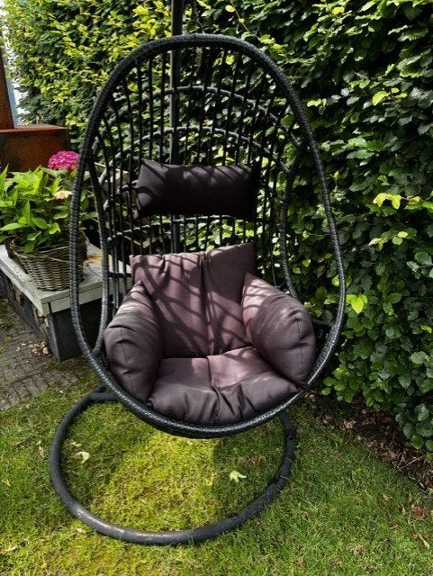 Hangstoel egg, Tuin en Terras, Tuinstoelen, Ophalen, Gebruikt, Metaal