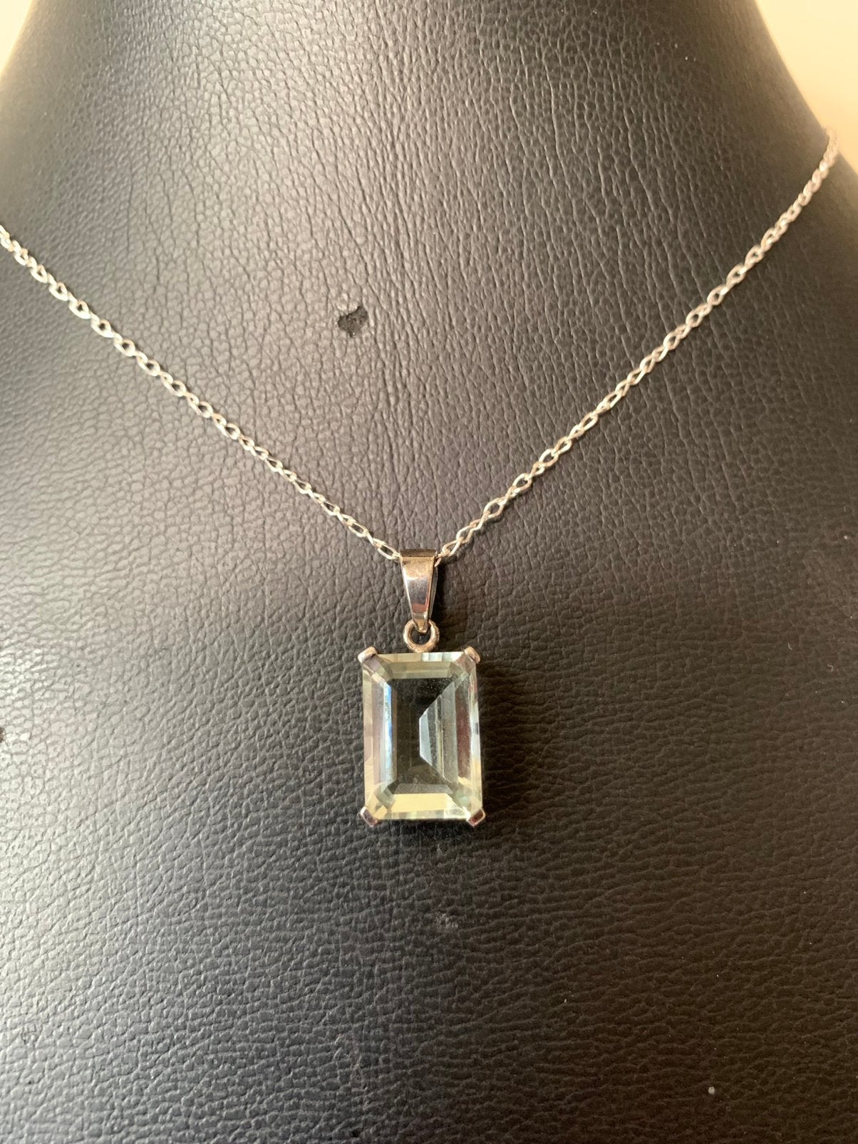 Prasioliet amethist groen hanger beschermt healing sjamaan, Nieuw, Ophalen of Verzenden, Met edelsteen, Groen