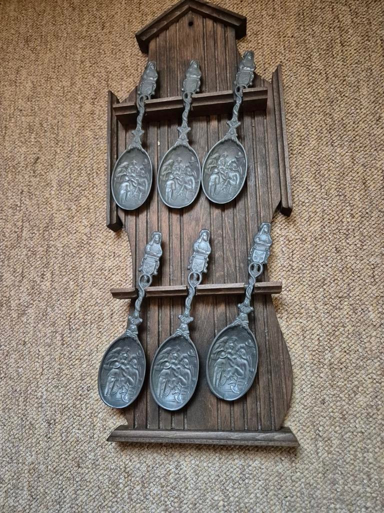 Mooi oud paneel met lepels, Antiek en Kunst, Ophalen