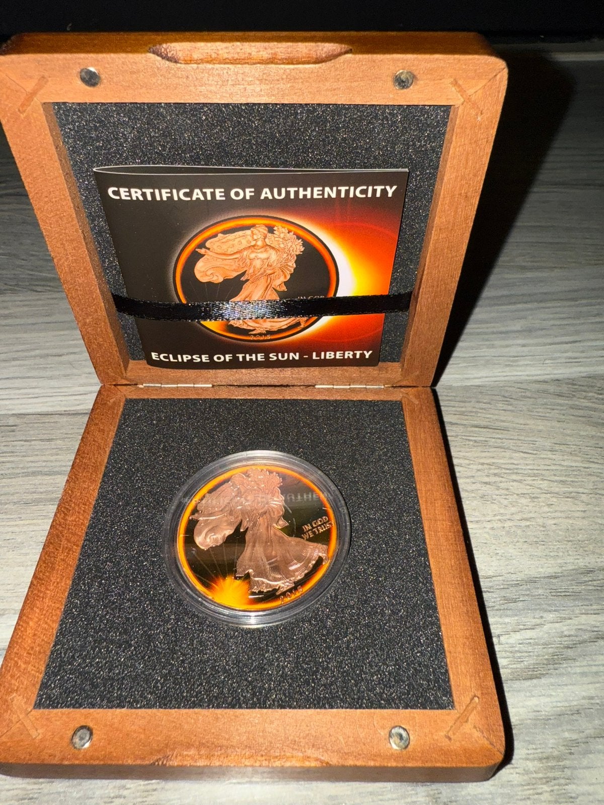 1 oz zilver american eagle eclipse of the sun zeldzaam, Ophalen of Verzenden, Zilver