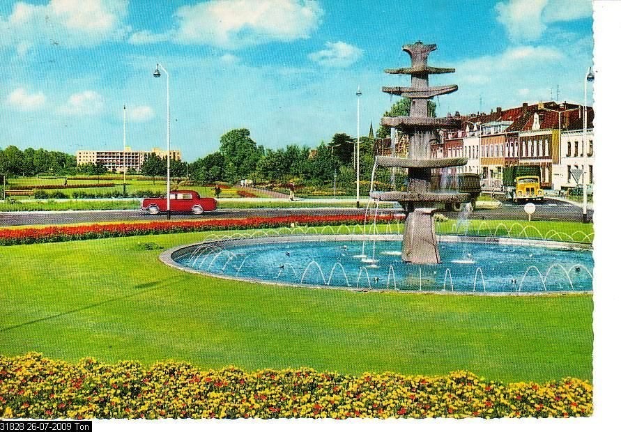 Ansichtkaart 	Venlo	Julianapark	met fontein, Verzamelen, Verzenden, 1960 tot 1980, Gelopen, Limburg