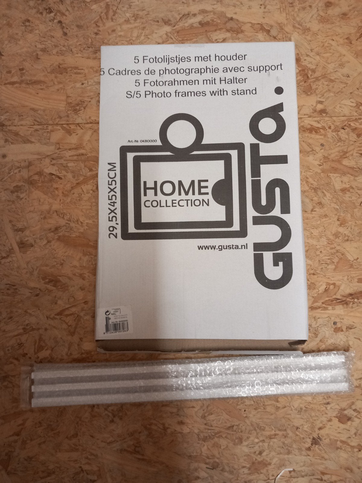 Gusta Home Collection Fotolijsten met houder (5 stuks), Wit, Collagefotolijst, Met glas, Nieuw