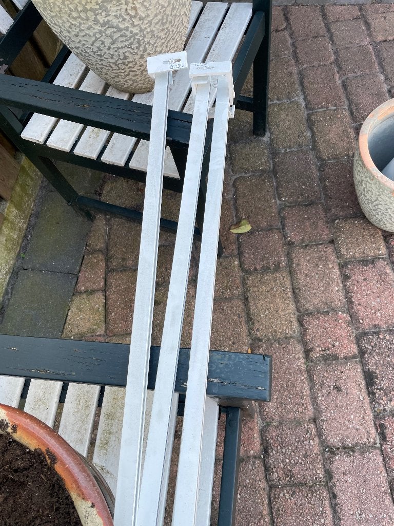 Wand gordijnrail, Ophalen, Gebruikt, Wit, Metaal