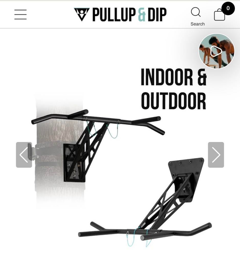 Pull-up & Dip Bar - Indoor & Outdoor Fitness, Ophalen, Krachtstation, Armen, Zo goed als nieuw