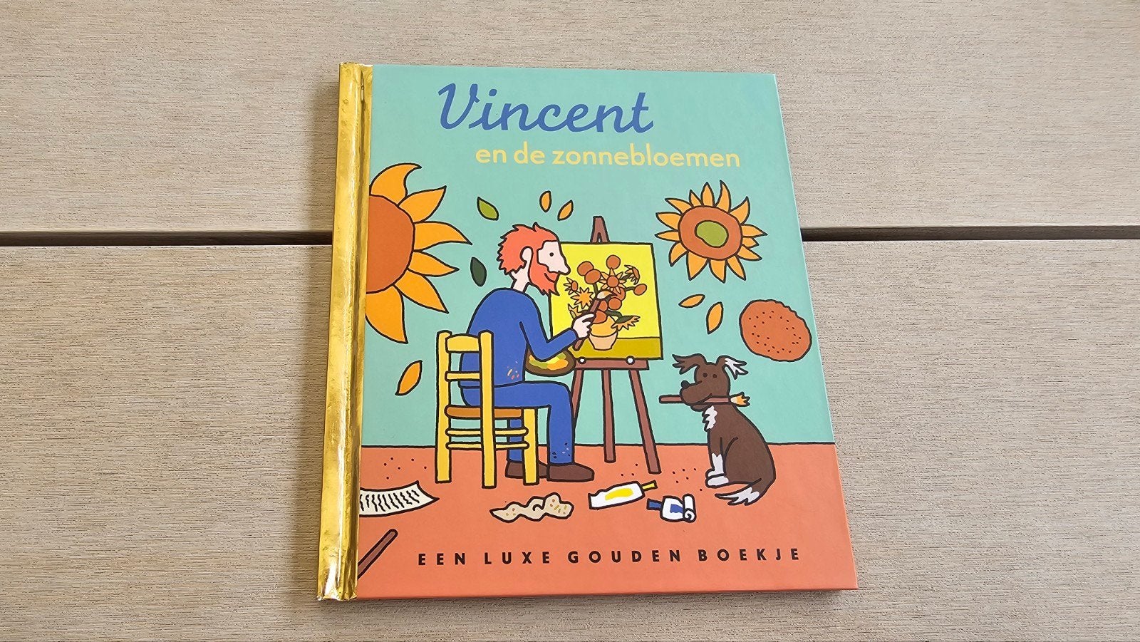 Vincent en de zonnebloemen - Een Luxe Gouden Boekje, Ophalen of Verzenden, Nieuw, Barbara Stok