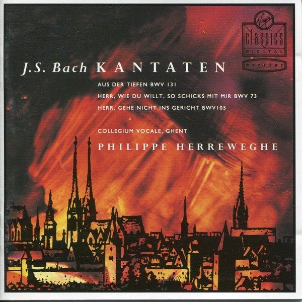 Bach, Collegium Vocale Ghent Philippe Herreweghe – Kantaten, Ophalen of Verzenden, Barok, Gebruikt, Overige typen