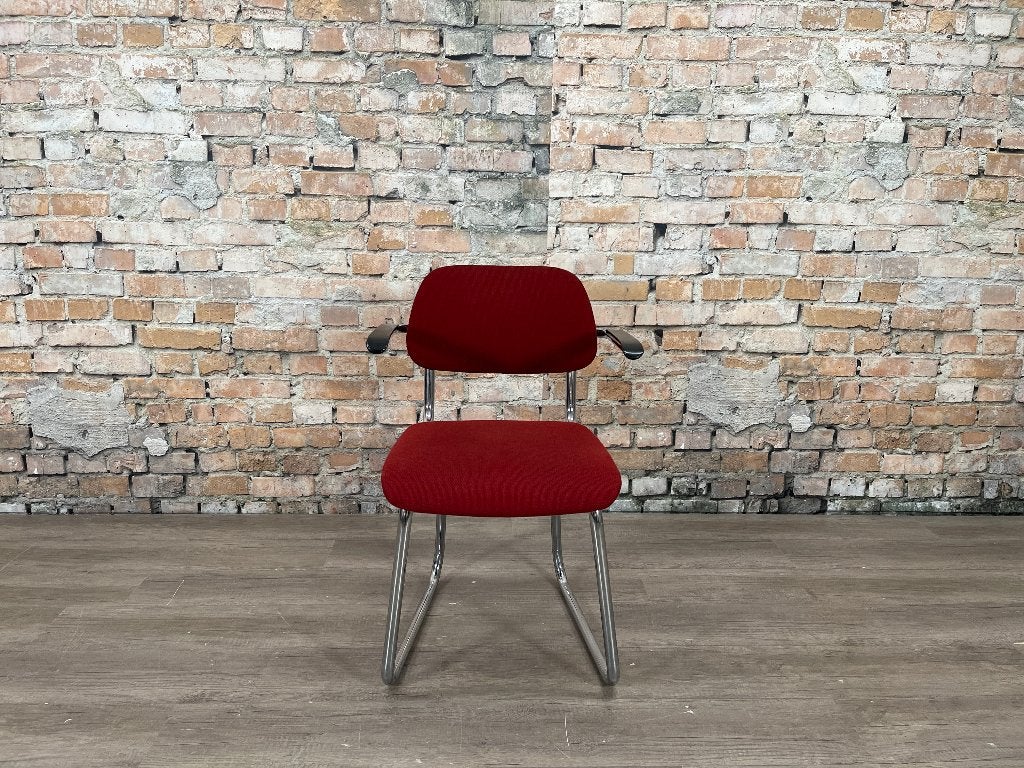 Ahrend Buisframe Sledestoel rood bij TheReSales, Ophalen, Drie, Design, Stof
