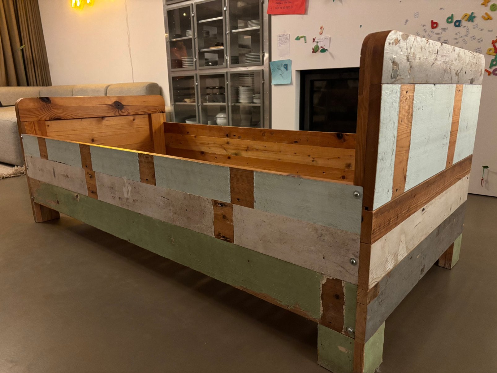 Piet Hein Eek junior bed - sloophout, Ophalen, Gebruikt, 70 tot 85 cm, 140 tot 160 cm