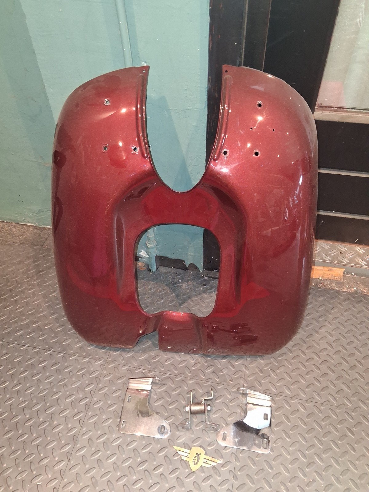supermooi beenschild voor 517 met chrome bevestiging beugels, Ophalen of Verzenden, Frame