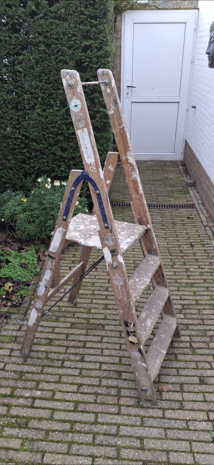 Gebruikte houten schilders trap, opvouwbaar, Ophalen, Gebruikt, Trap, Opvouwbaar of Inschuifbaar