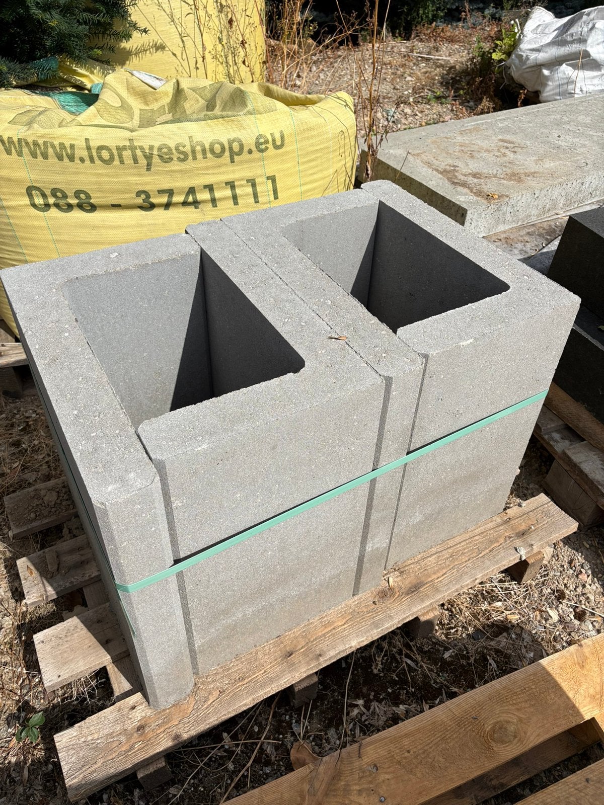 L-stenen beton grijs 50x50x40cm nieuw 4 st., Tuin en Terras, Overkappingen, Ophalen, Nieuw
