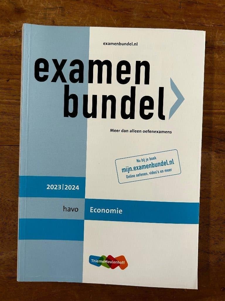 Examenbundel HAVO Economie 2023/24, Boeken, Schoolboeken, Economie, Ophalen of Verzenden, Zo goed als nieuw, HAVO