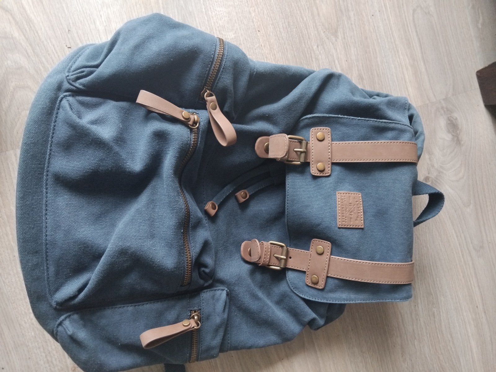 Rugzak Human Nature - Blauw/bruin, Gebruikt, 25 tot 40 cm, Ophalen of Verzenden, Overige merken