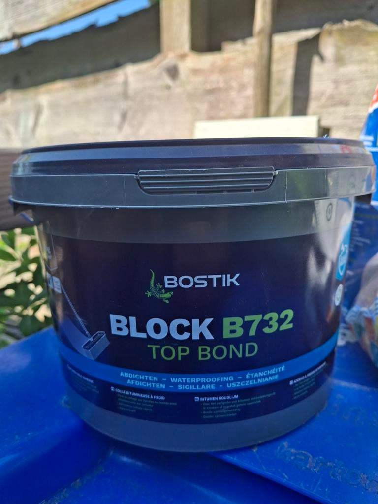 Bitumenkoudlijm Bostik Block B732 Top Bond Afdichtingsmiddel, Ophalen of Verzenden, Nieuw