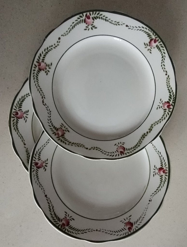 Nimy Imperial Royal 3 kleine en 2 grote borden bont vintage, Gebruikt, Overige merken, Landelijk/Boerenbont, Ophalen of Verzenden