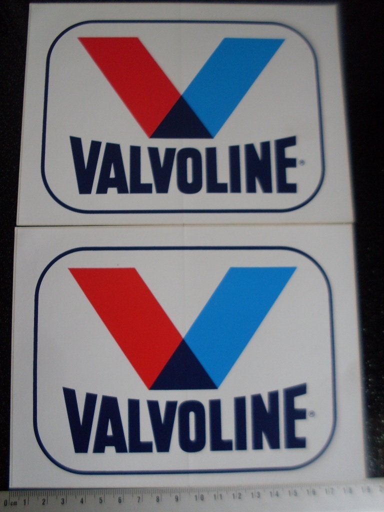 2x grote sticker valvoline logo, Verzamelen, Stickers, Zo goed als nieuw, Merk, Verzenden