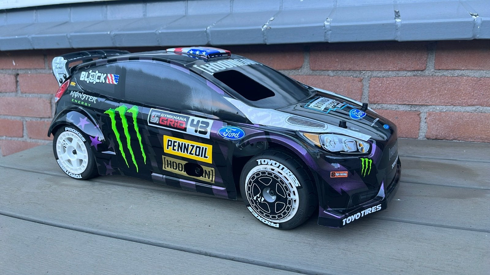HPI Racing WR8 Nitro Ken Block Ford Fiesta RC Auto, Ophalen, Zo goed als nieuw, Auto onroad, Schaal 1:8