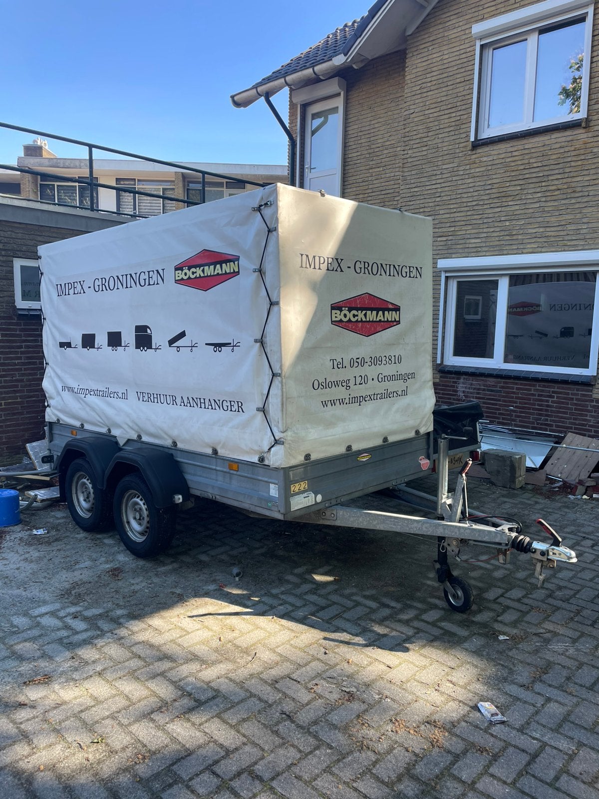 Aanhangwagen te koop bijna NIEUW 200kg 3m lang, Ophalen of Verzenden, Zo goed als nieuw