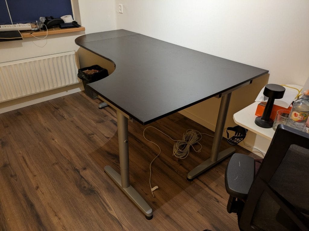 Hoekbureau 160x120x80, Huis en Inrichting, 160 cm, Gebruikt, Hoekbureau, In hoogte verstelbaar