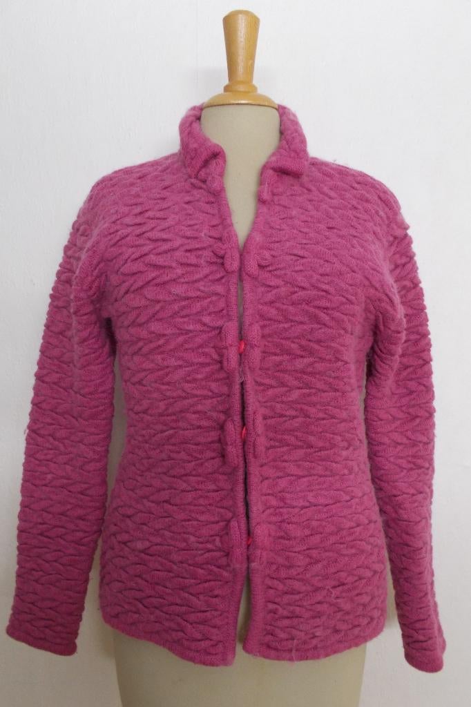 Prachtig roze zacht wollen vest! L, Verzenden, Zo goed als nieuw, Maat 42/44 (L), Roze