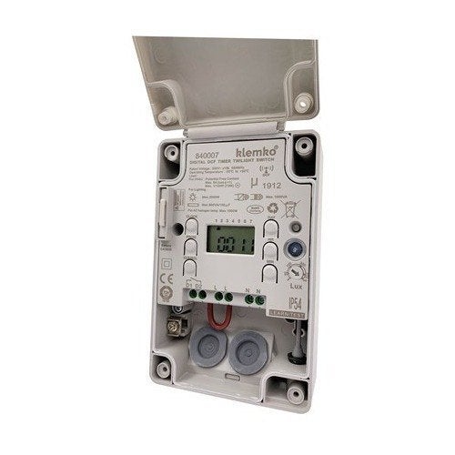 Schemerschakelaar opbouw astro DCF tijdklok 10A 5-30lux, Verzenden, Nieuw