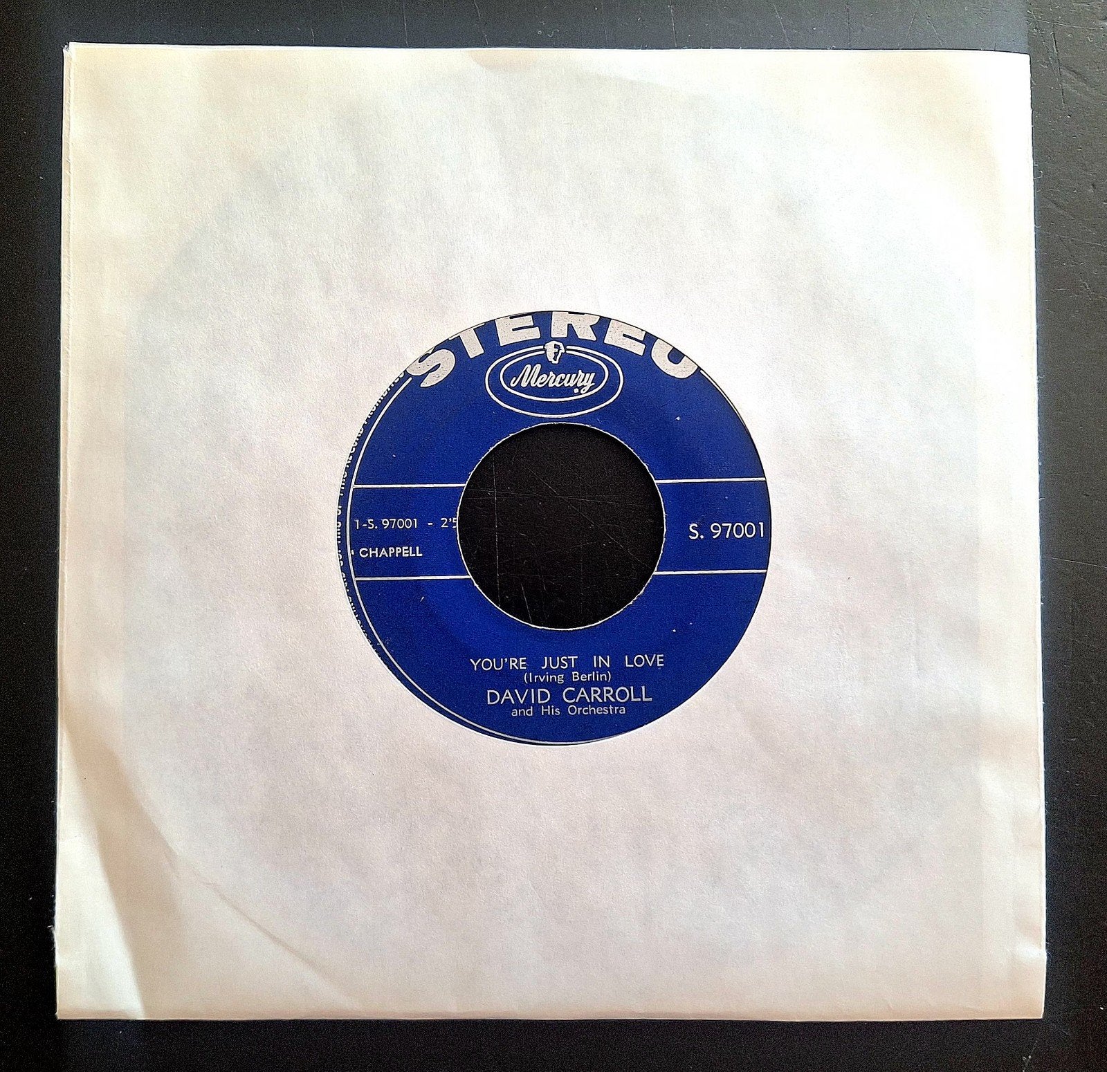 7"/SINGLE  DAVID CARROLL - You're Just In Love, Ophalen of Verzenden, Gebruikt, Pop