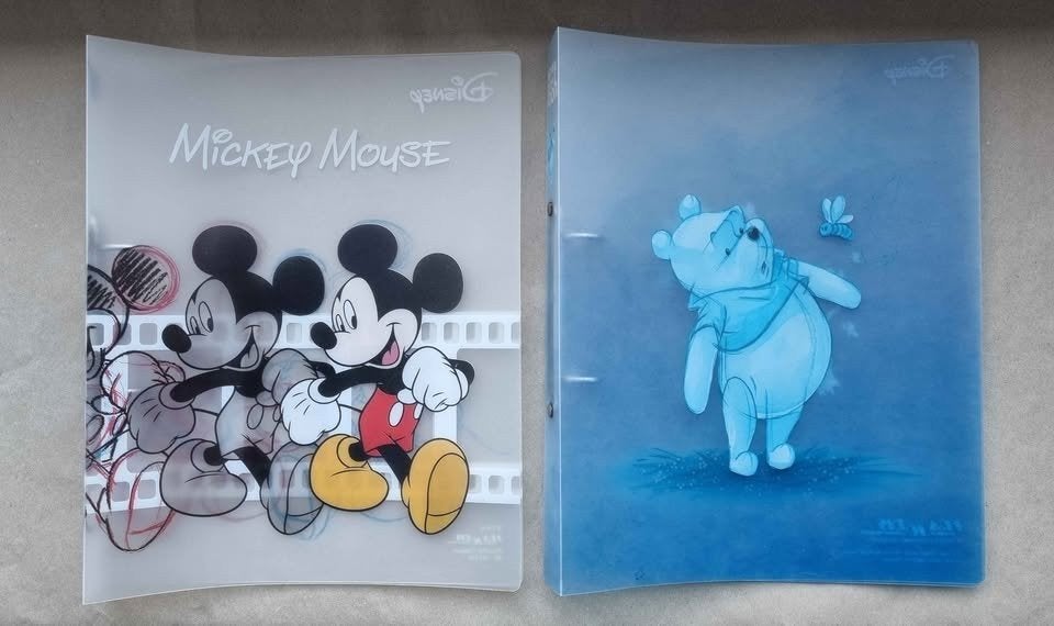 Ringmappen A4 met Mickey Mouse en Winnie the Pooh van Disney, Ophalen of Verzenden, Mickey Mouse, Zo goed als nieuw, Overige typen