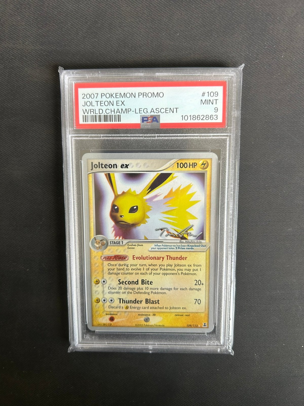 Jolteon ex WC PSA9, Ophalen of Verzenden, Nieuw, Losse kaart
