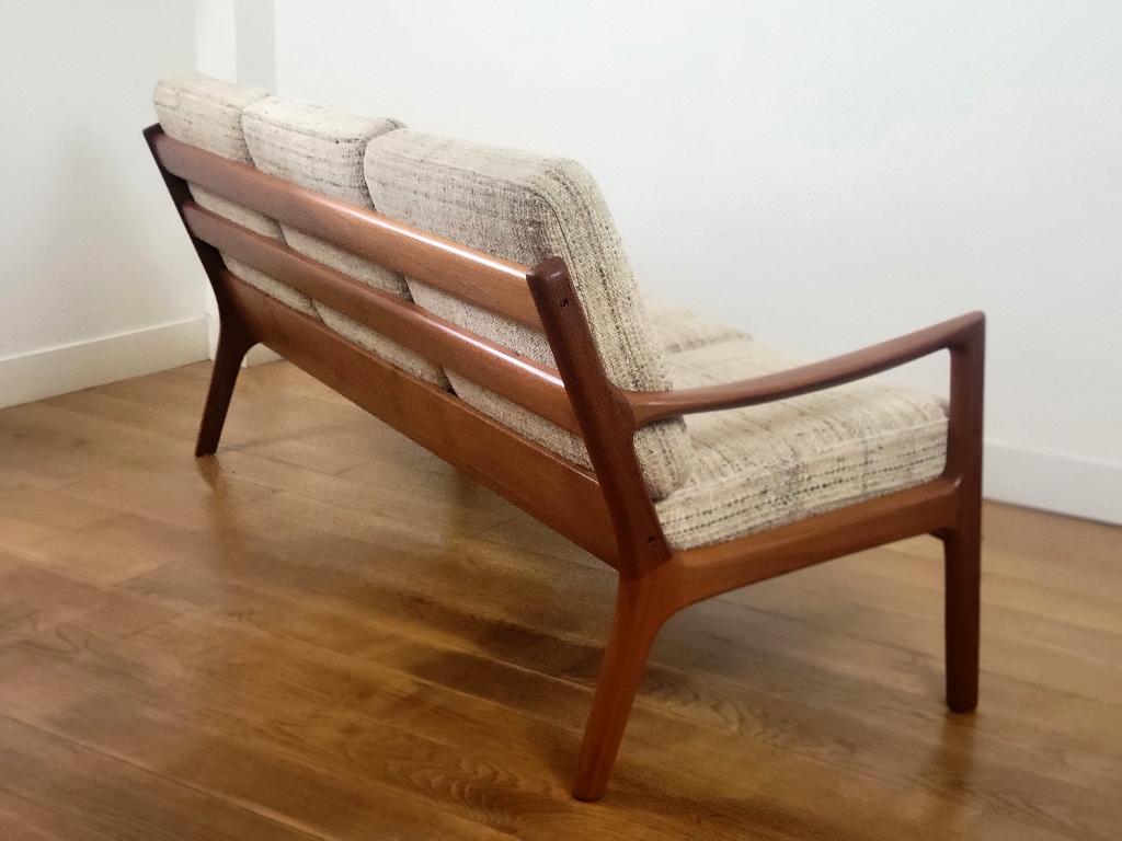 Vintage Senator 3 zits bank van Ole Wanscher voor Cado, Huis en Inrichting, Ophalen, Gebruikt, 150 tot 200 cm, Driepersoons