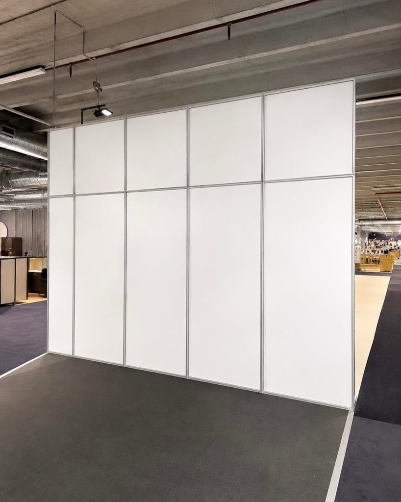 Professionele modulaire beurswand / standbouwsysteem 460x350, Ophalen, Garagedeur, Zo goed als nieuw, 120 cm of meer