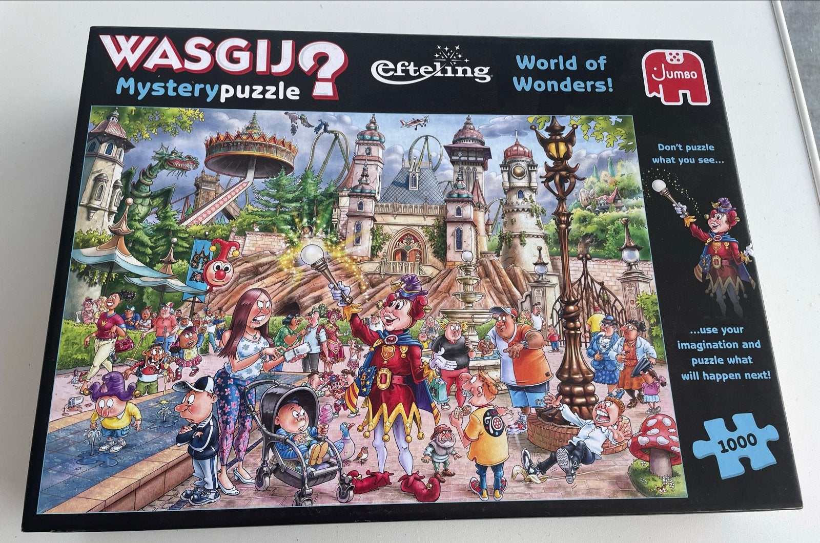 Wasgij Mysterypuzzel Efteling World of Wonders 1000 stukjes, Ophalen of Verzenden, 500 t/m 1500 stukjes, Zo goed als nieuw, Legpuzzel