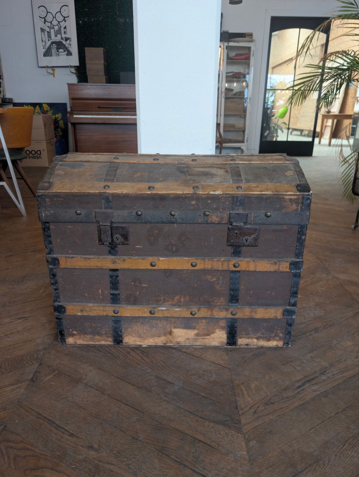 Antieke Victoriaanse Kist - Authentiek en Charmant, Huis en Inrichting, Woonaccessoires | Kisten, 50 – 75, Gebruikt, 50 tot 100 cm