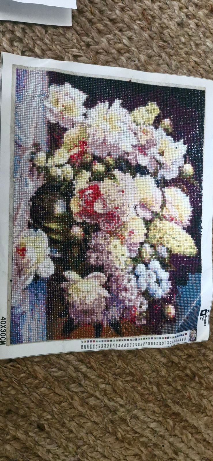 Diamond painting bloemen (nog niet af), Hobby en Vrije tijd, Knutselen, Ophalen
