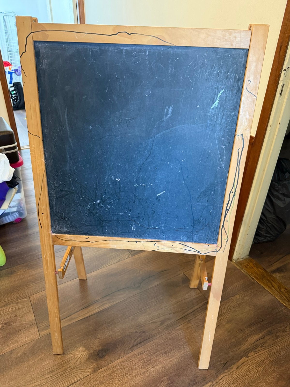 Tekenbord/schoolbord met krijt en wisser, Kinderen en Baby's, Ophalen, Gebruikt, Knutselen