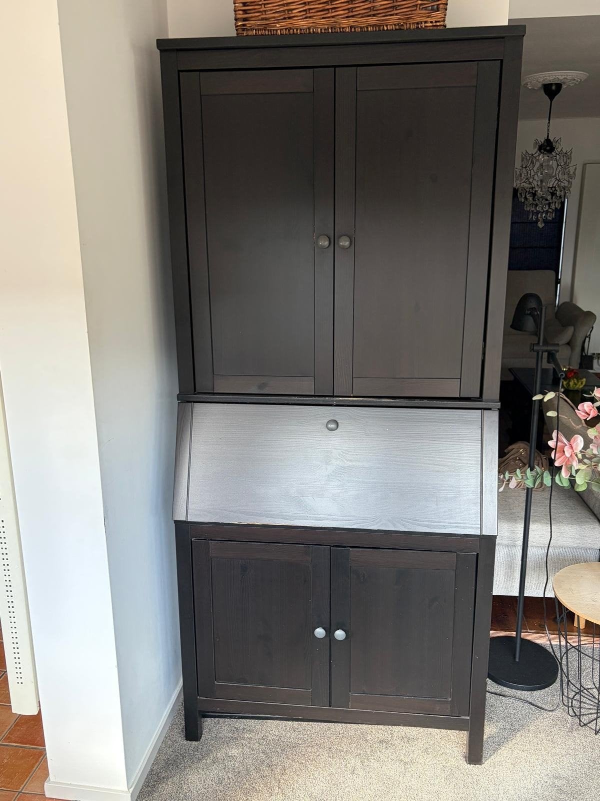 IKEA secretaire met opbouw en onderkast, Ophalen of Verzenden, Gebruikt, Modern