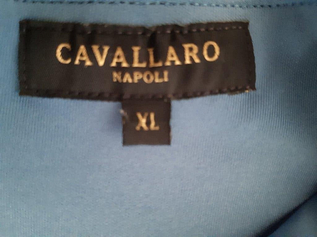 Mooie blauw/wit gestreepte zomerjurk van Cavallaro. Maat XL, Kleding | Dames, Blauw, Ophalen of Verzenden, Zo goed als nieuw, Knielengte